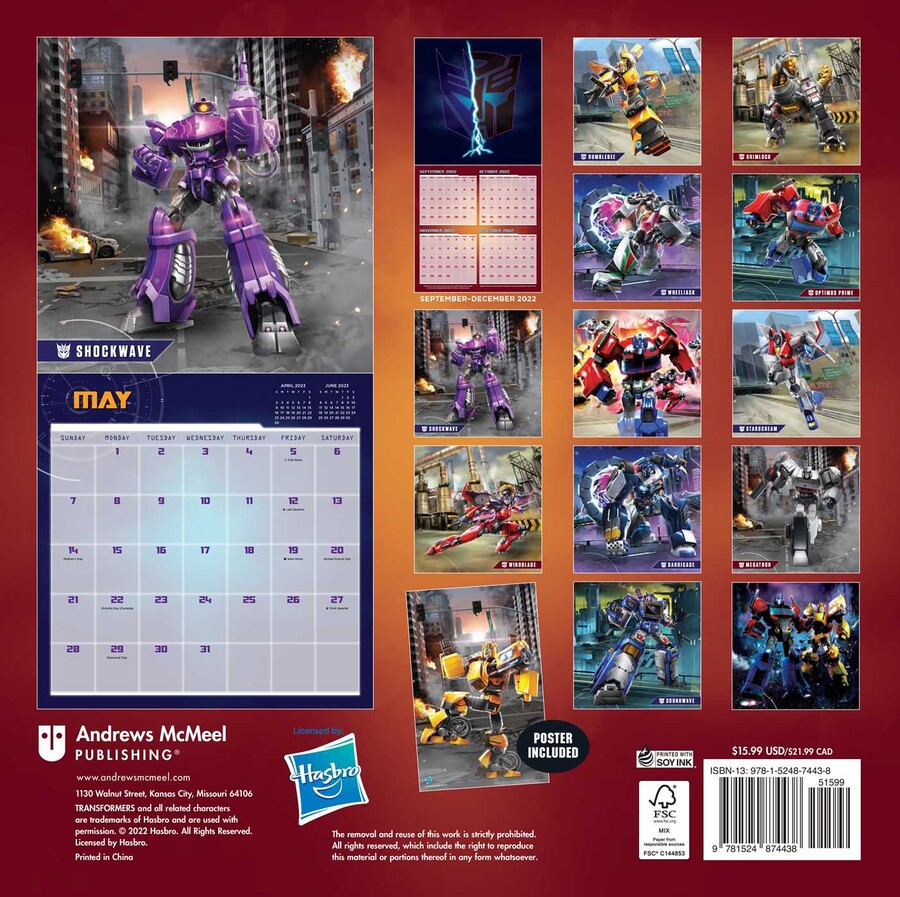 その他 transformer almanac Authentics Transformers 2023 Wall Calendar
